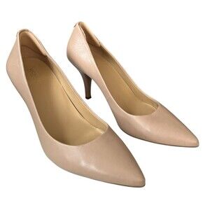 Michael Kors Dorothy Flex Leather Pump Nude Tan Size 8-1/2